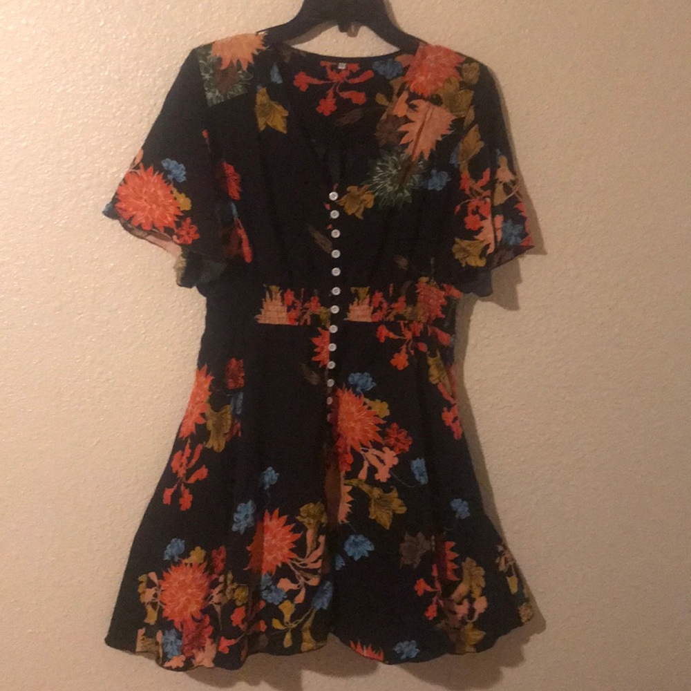 Button up floral dress